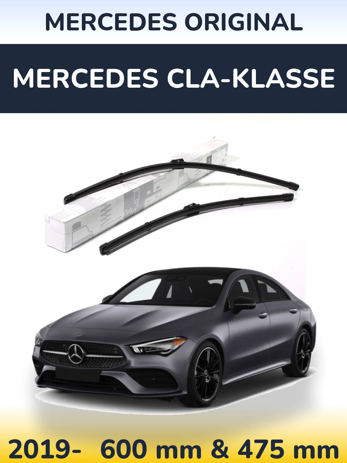 Комплект передніх щіток Mercedes OEM Mercedes Original 600 & 475 мм для Mercedes CLA-Klasse 2019-2026