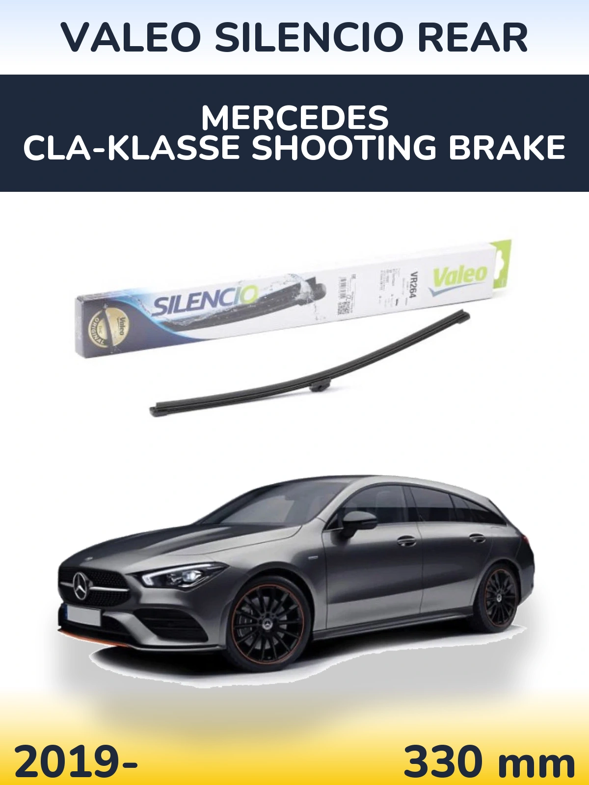 Задня щітка Valeo Silencio Rear 320 мм для Mercedes CLA-Klasse Shooting Brake 2019-2026