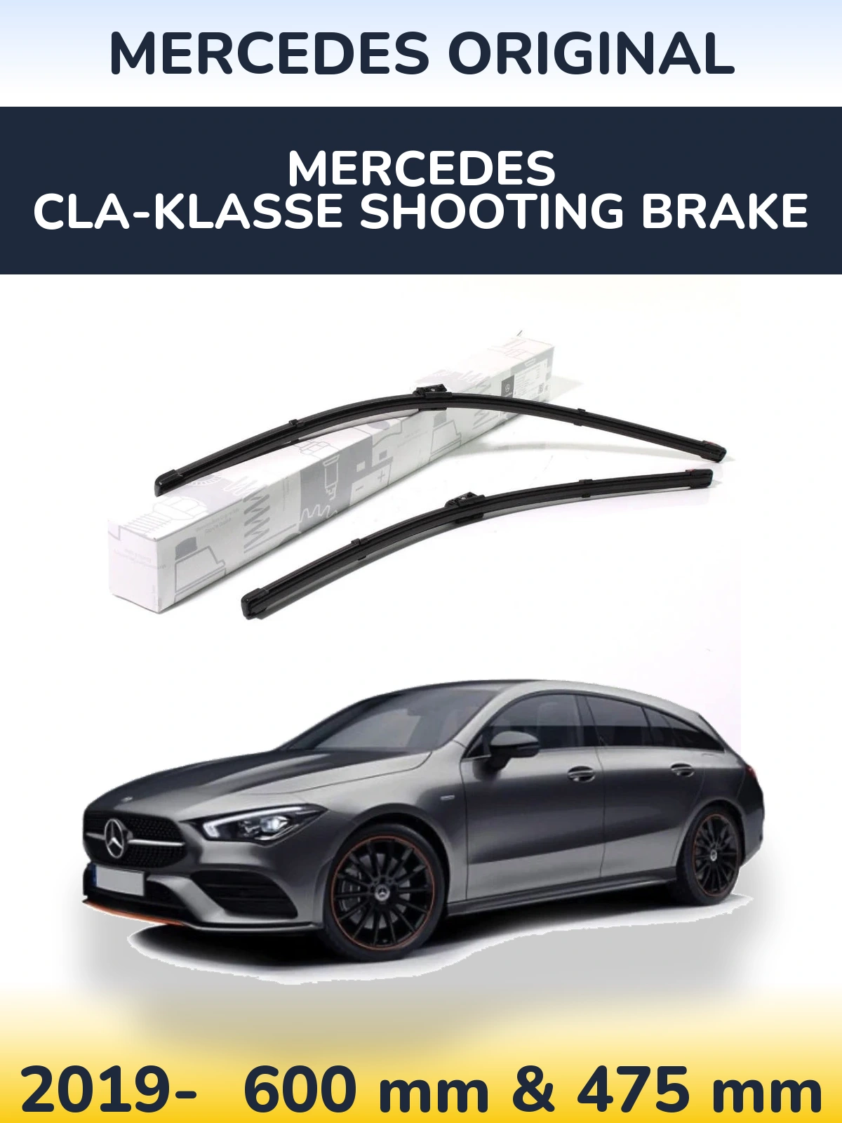 Комплект передніх щіток Mercedes OEM Mercedes Original 600 & 475 мм для Mercedes CLA-Klasse Shooting Brake 2019-2026