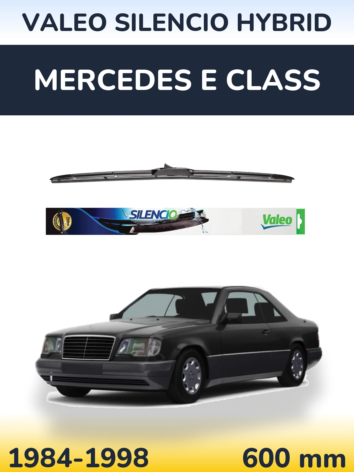 Передня щітка Valeo Silencio Hybrid 600 мм для Mercedes E Class 1984-1998