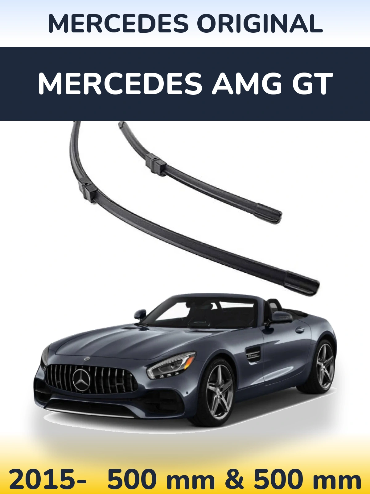 Комплект передних дворников Mercedes OEM Mercedes Original 500 & 500 мм для Mercedes AMG GT 2015-2026