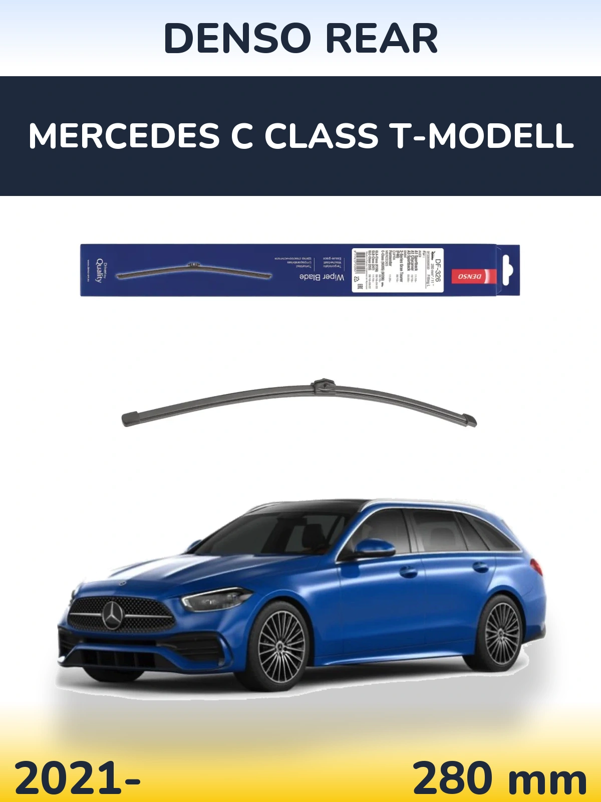 Tylna wycieraczka Denso Rear 285 mm do Mercedes Klasa C T-Modell 2021-2026