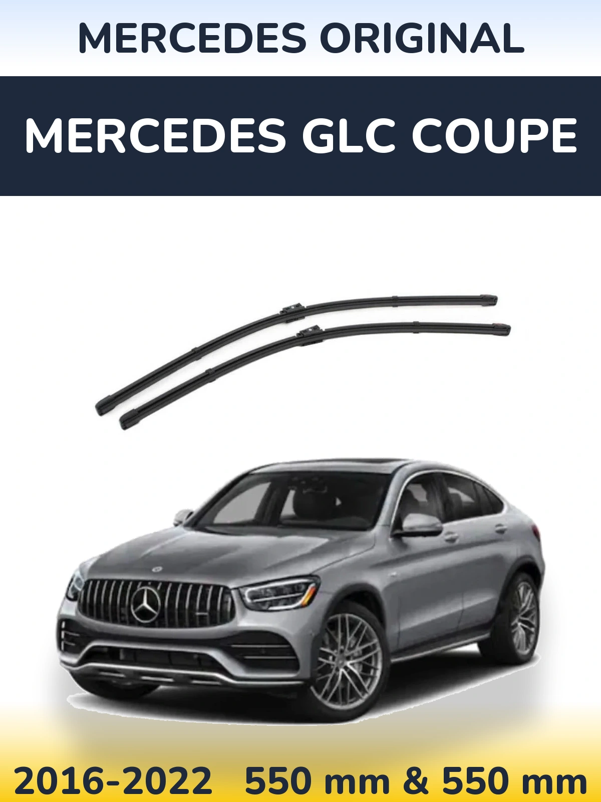 Комплект передніх щіток Mercedes OEM Mercedes Original 550 & 550 мм для Mercedes GLC Coupe 2016-2022