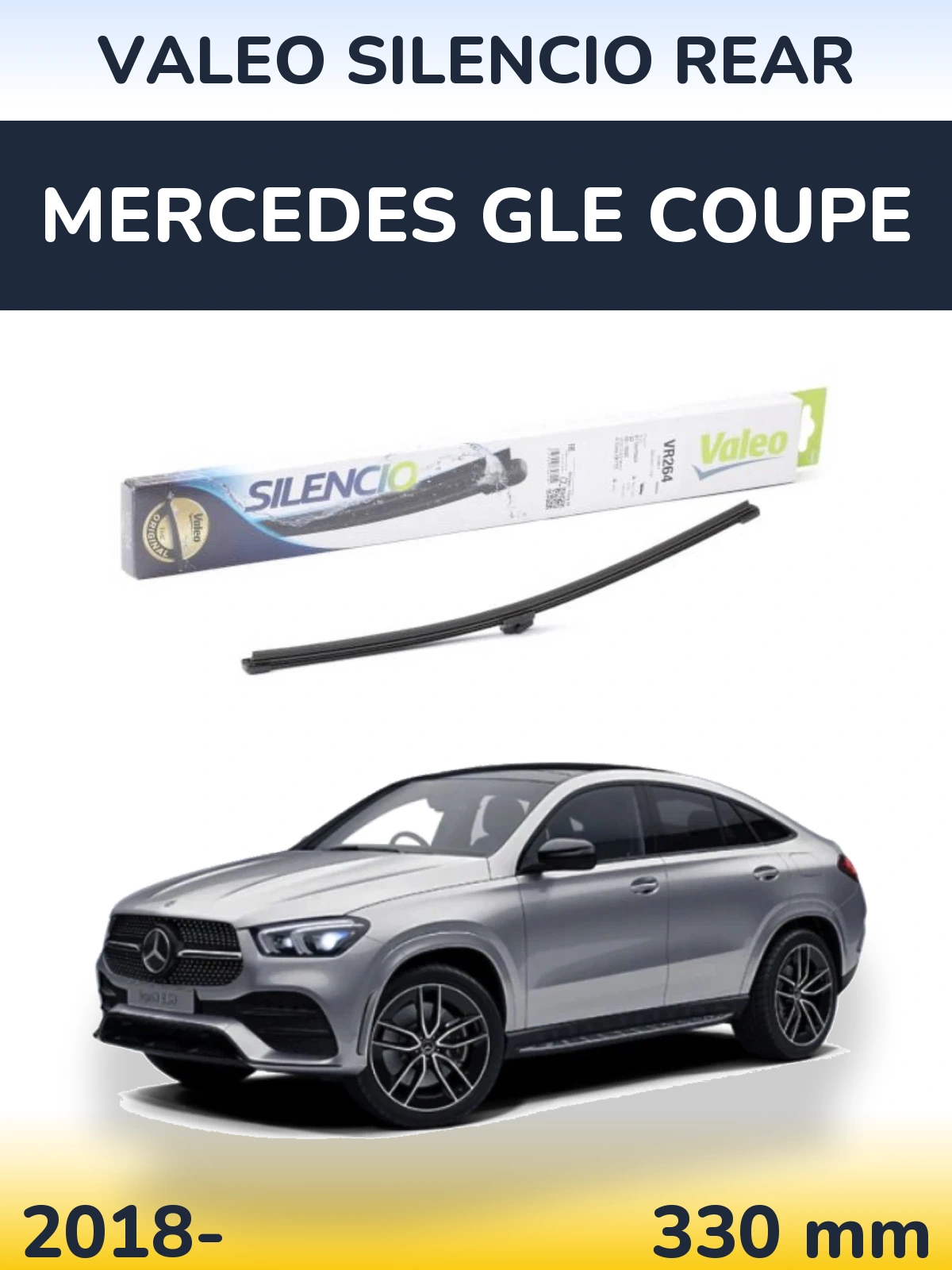 Rear wiper blade Valeo Silencio Rear 320 mm for Mercedes GLE Coupe 2018-2026