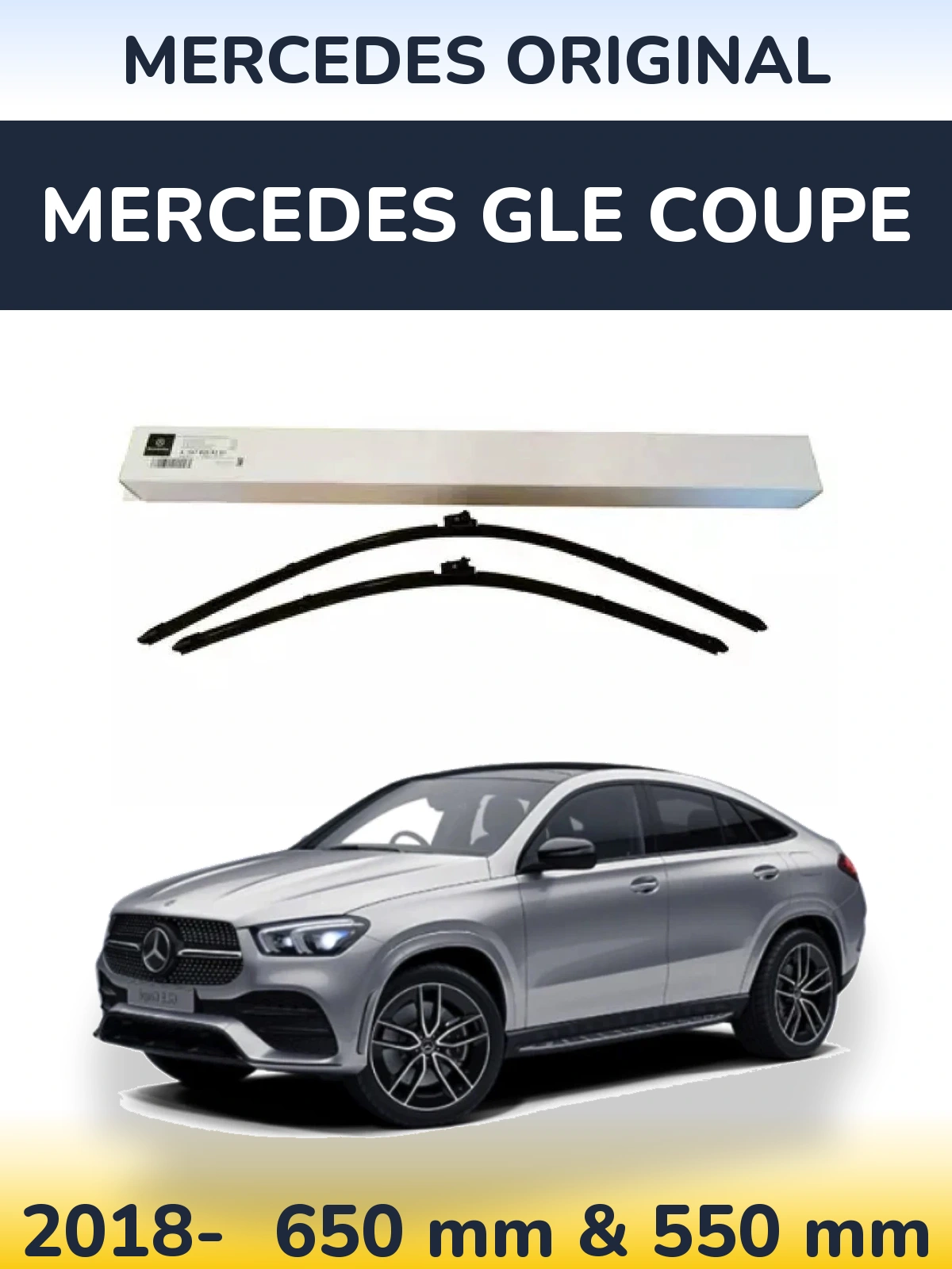 Komplet przednich wycieraczek Mercedes OEM Mercedes Original 650 & 550 mm do Mercedes GLE Coupe 2018-2026