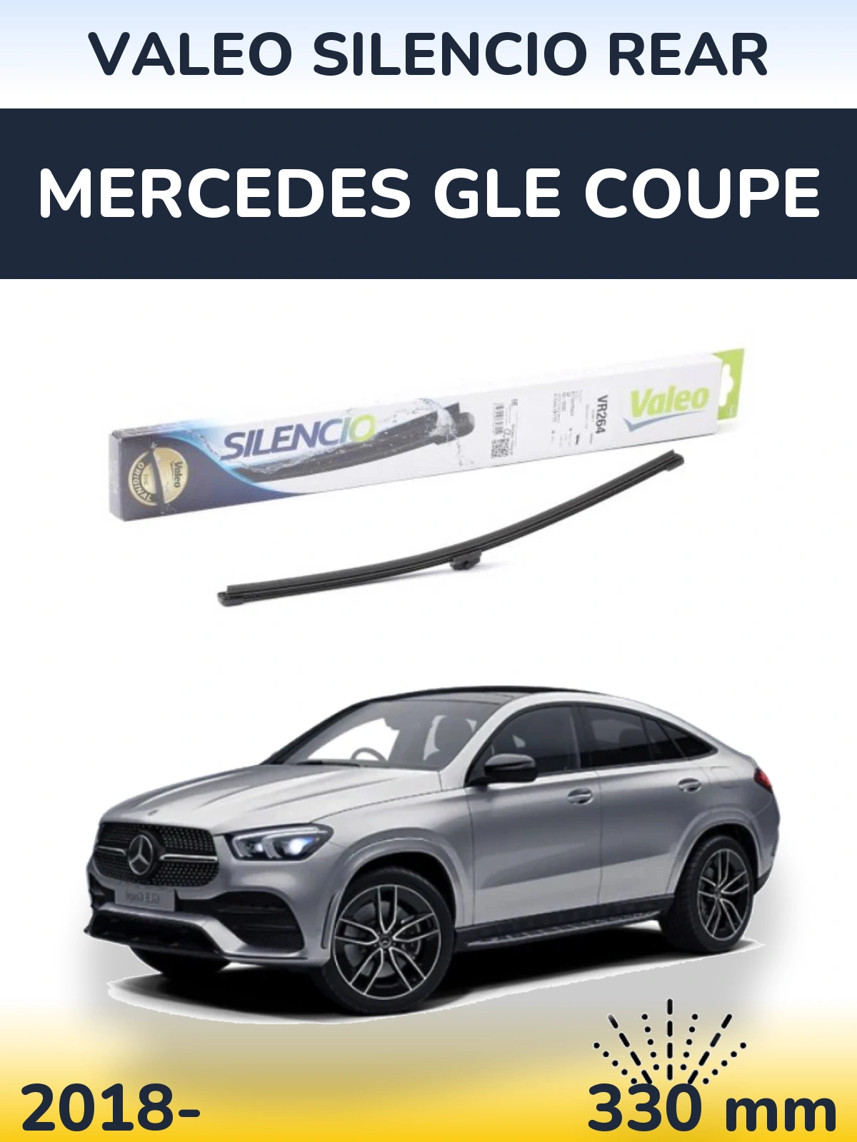 Tylna wycieraczka Valeo Silencio Rear 320 mm do Mercedes GLE Coupe 2018-2026