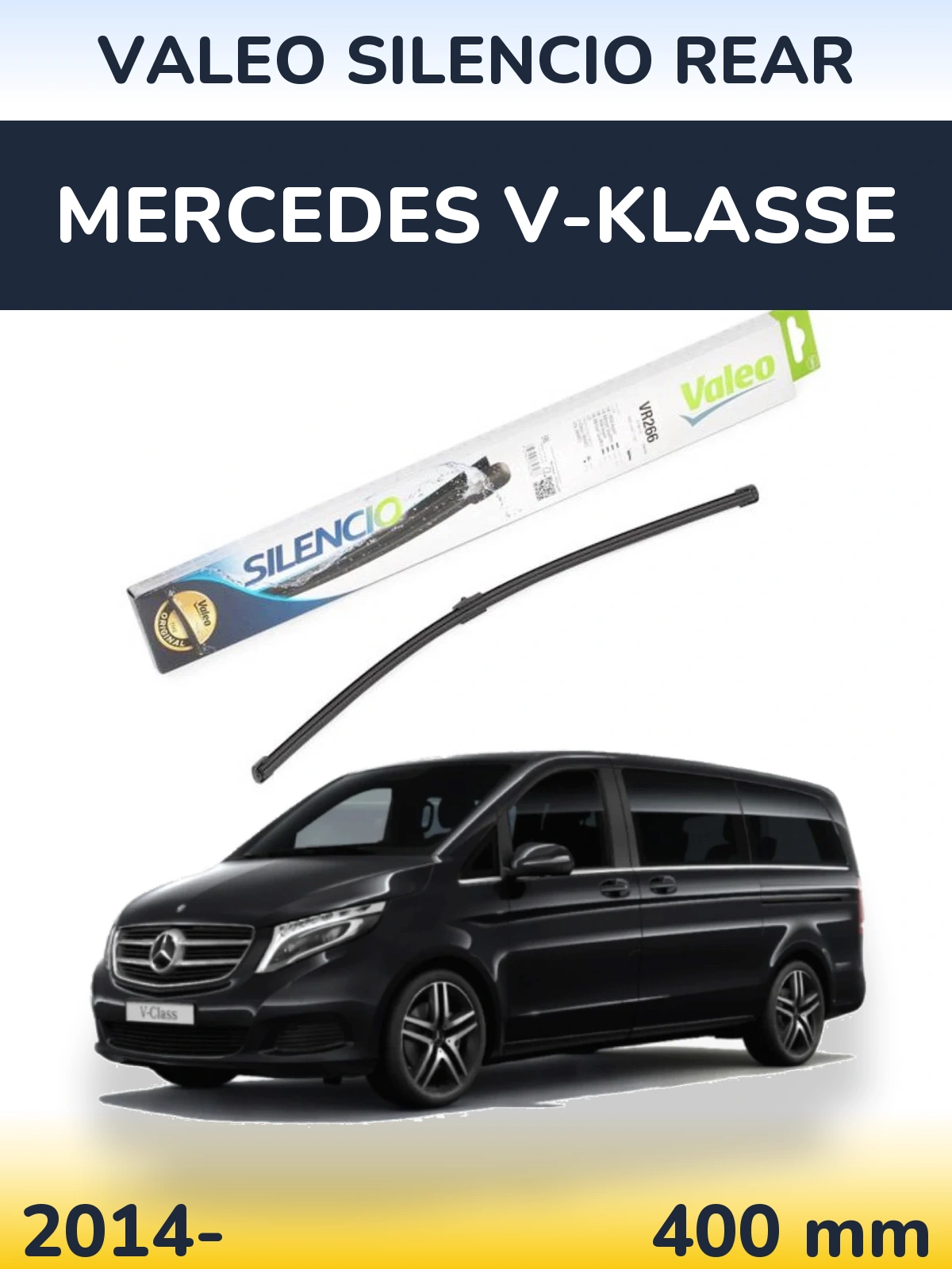 Задний дворник Valeo Silencio Rear 400 мм для Mercedes V-Klasse 2014-2026