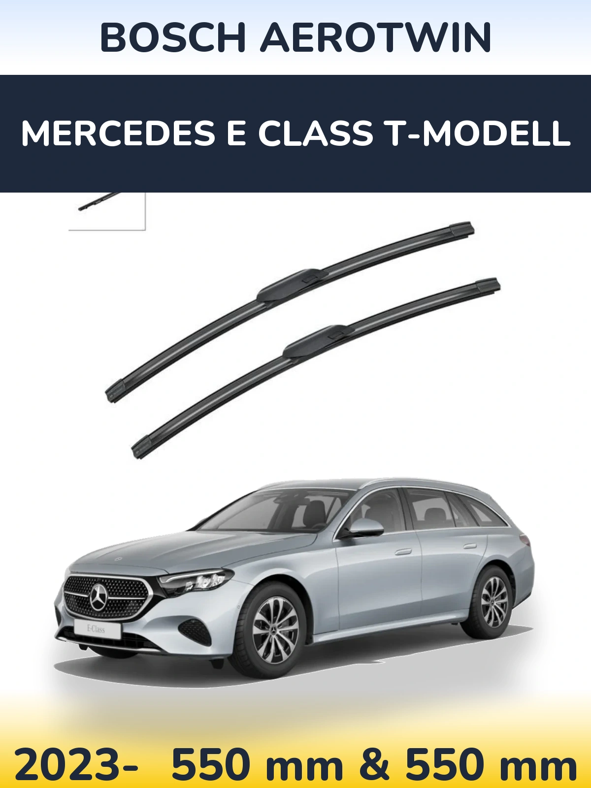 Комплект передних дворников BOSCH AeroTwin 550 & 550 мм для Mercedes E Class T-Модельl 2023-2026