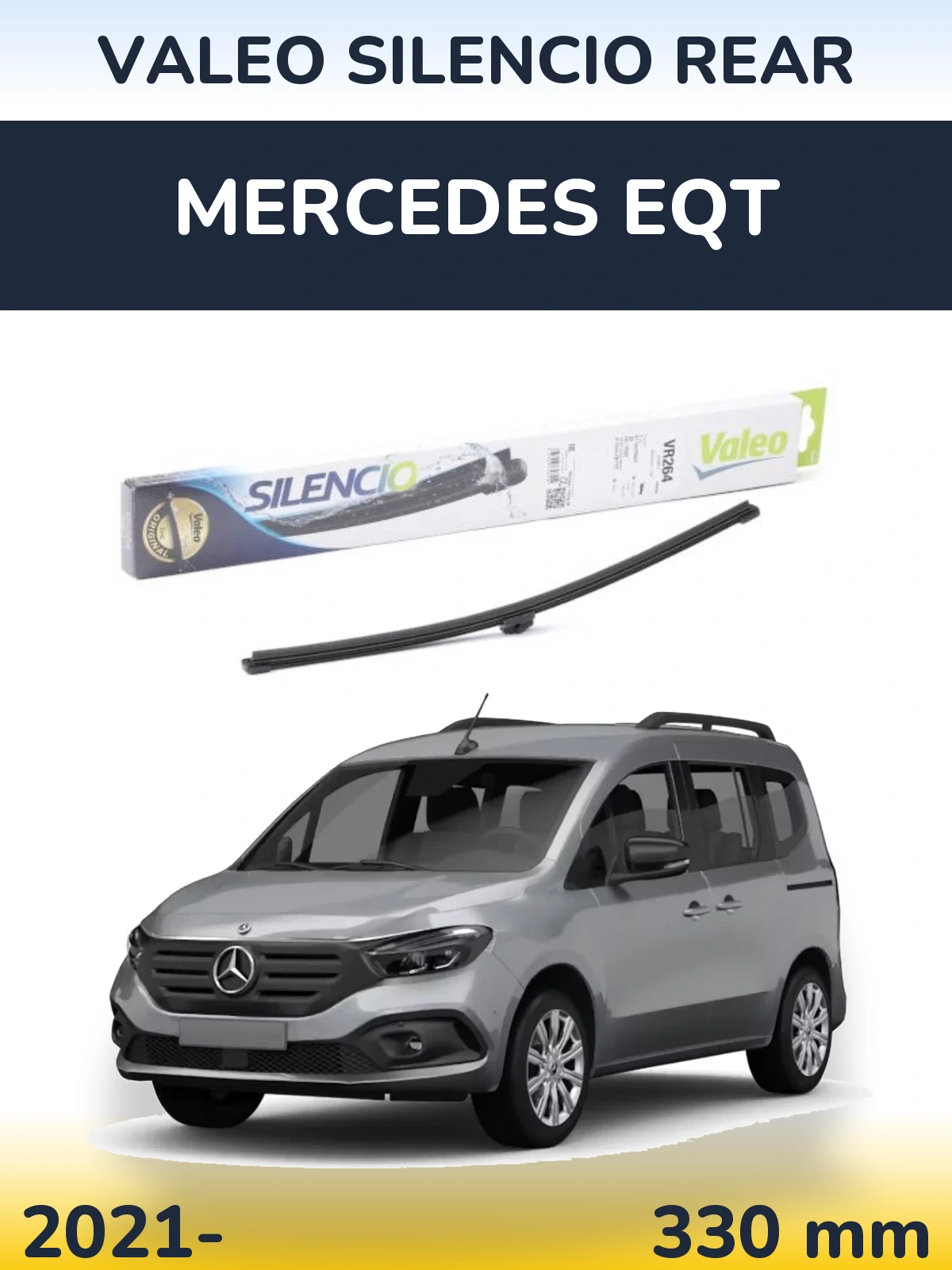 Rear wiper blade Valeo Silencio Rear 320 mm for Mercedes EQT 2021-2026