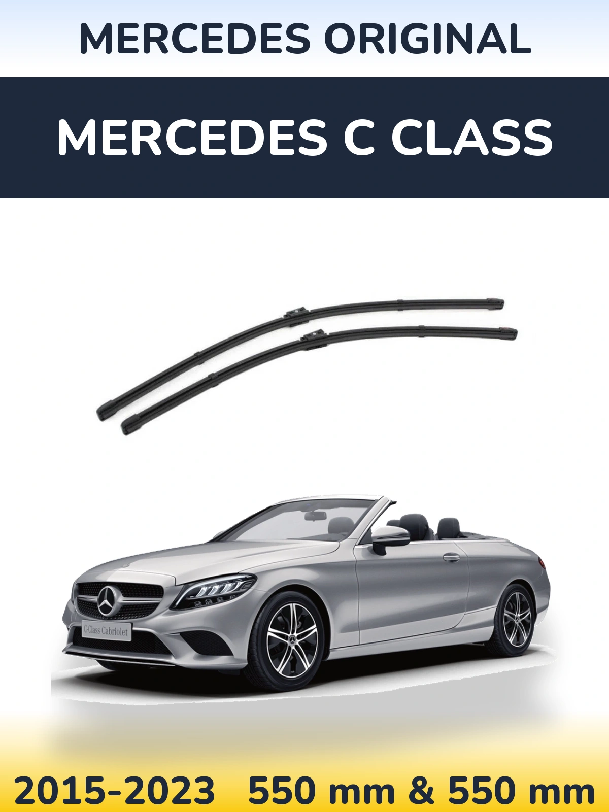 Комплект передних дворников Mercedes OEM Mercedes Original 550 & 550 мм для Mercedes C Class 2015-2023