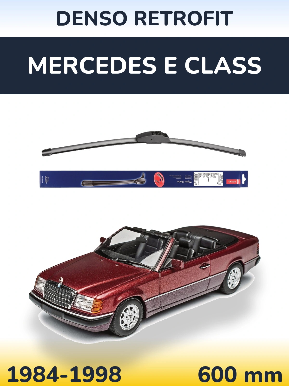 Przednia wycieraczka Denso Retrofit 600 mm do Mercedes Klasa E 1984-1998