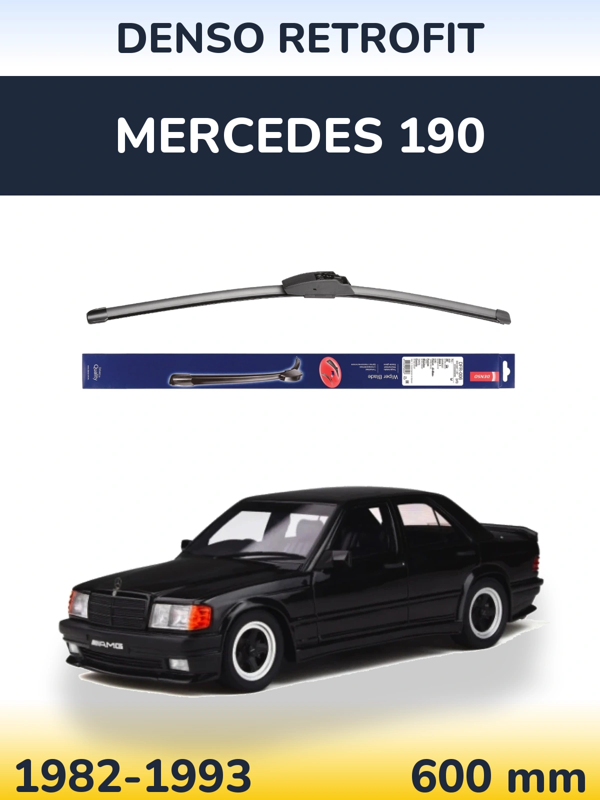Передня щітка Denso Retrofit 600 мм для Mercedes 190 1982-1993