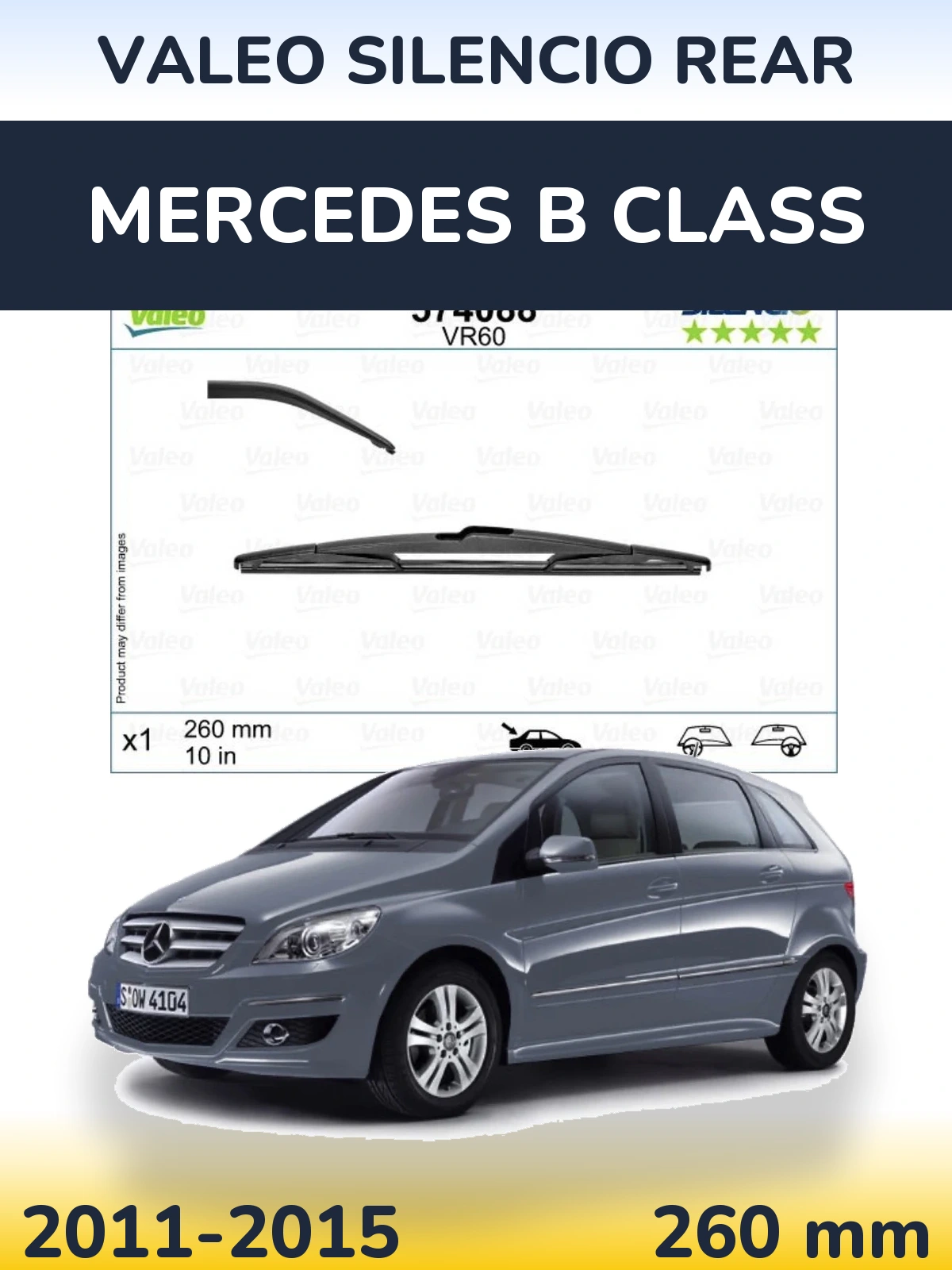 Tylna wycieraczka Valeo Silencio Rear 260 mm do Mercedes Klasa B 2011-2015