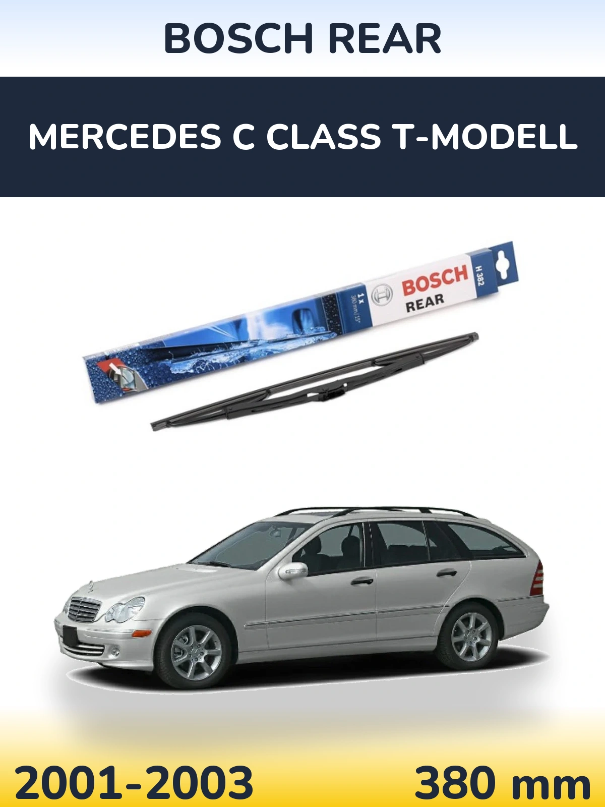 Tylna wycieraczka BOSCH Rear 380 mm do Mercedes Klasa C T-Modell 2001-2003