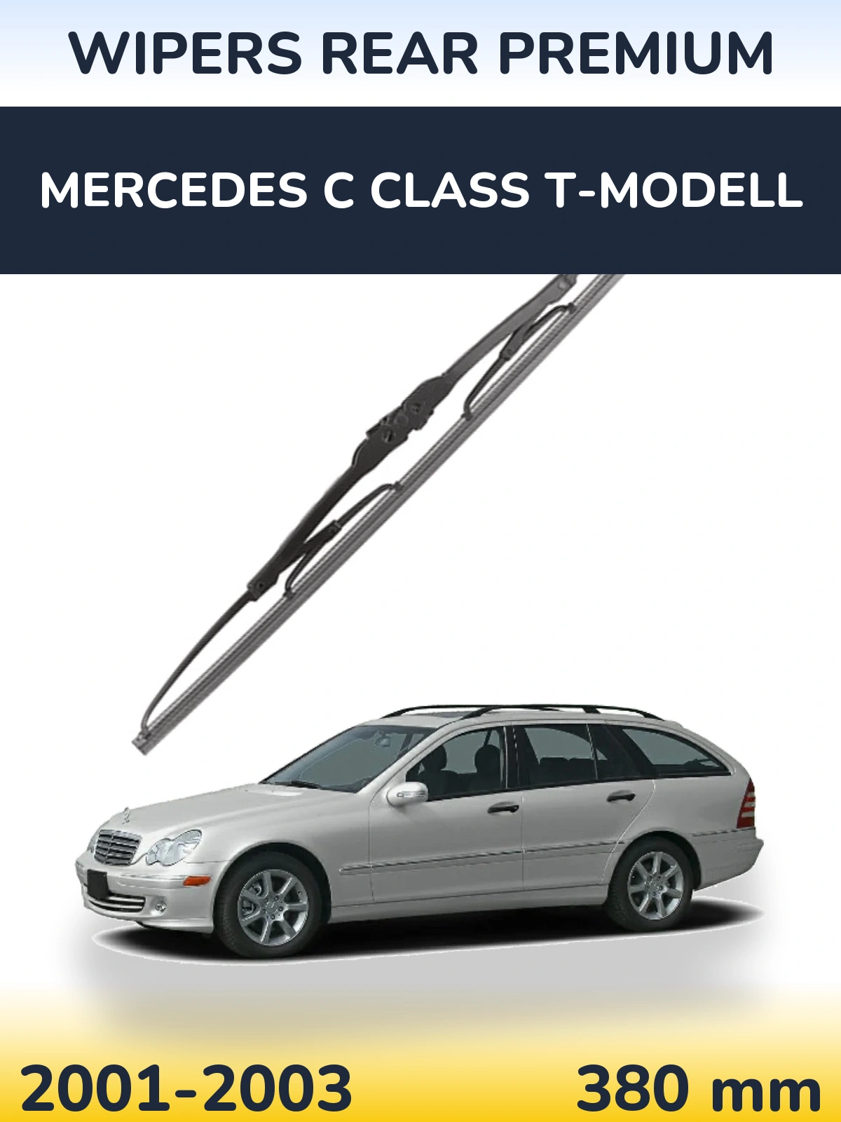 Задня щітка WIPERS REAR PREMIUM 380 мм для Mercedes C Class T-Модельl 2001-2003