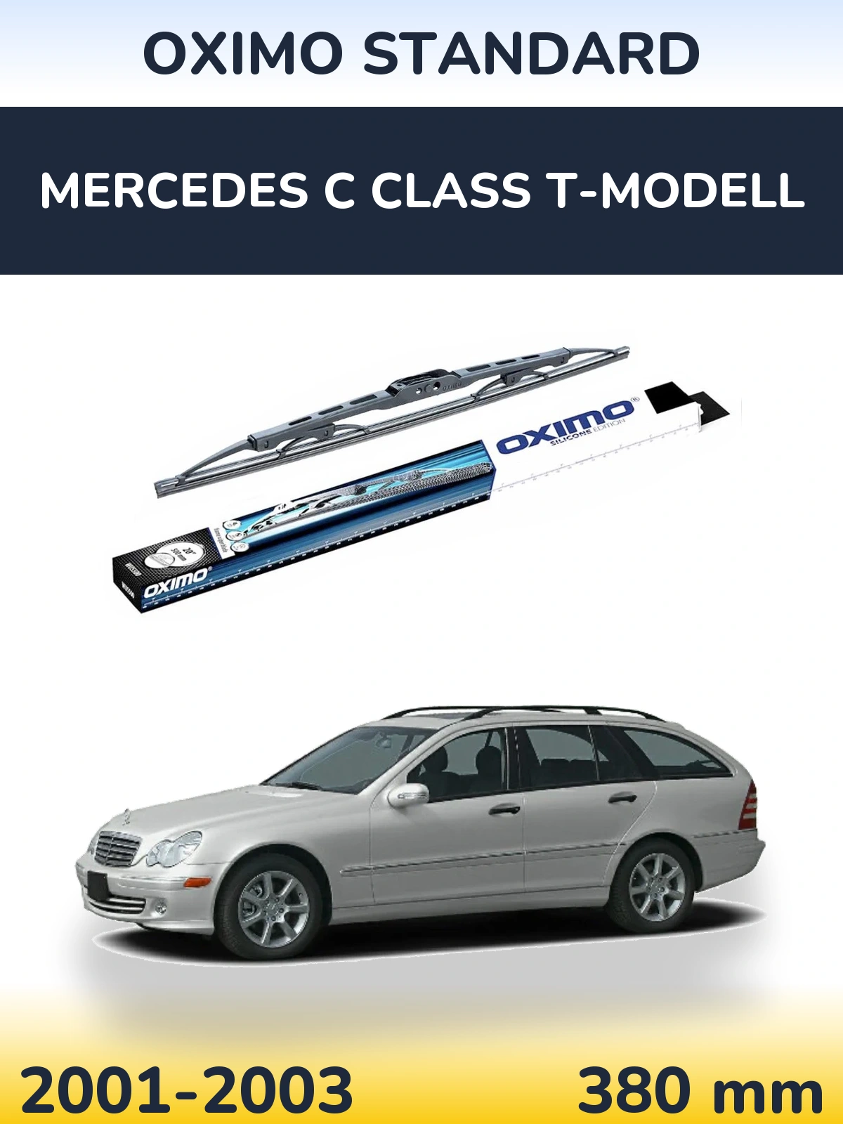 Задня щітка Oximo Standard 375 мм для Mercedes C Class T-Модельl 2001-2003