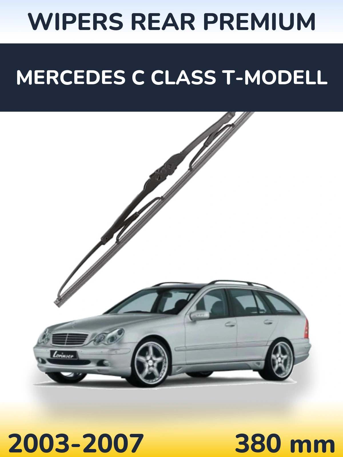 Задня щітка WIPERS REAR PREMIUM 380 мм для Mercedes C Class T-Модельl 2003-2007