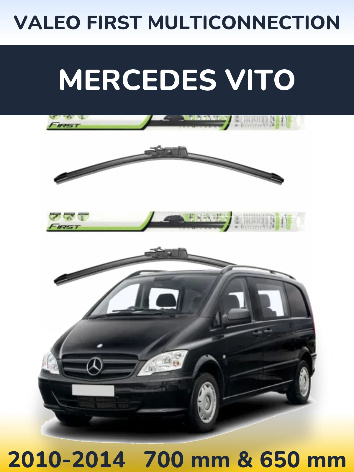 Комплект передних дворников Valeo First MultiConnection 700 & 650 мм для Mercedes Vito 2010-2014