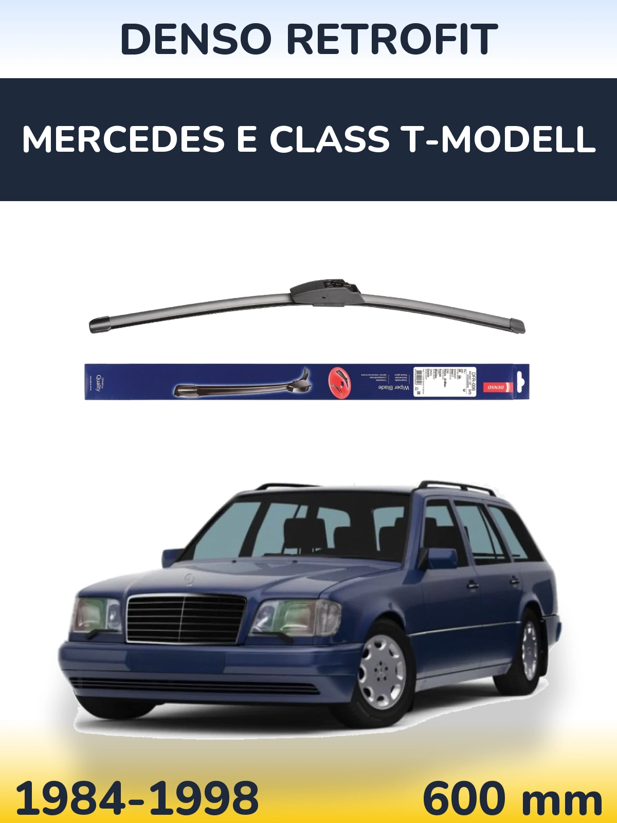 Przednia wycieraczka Denso Retrofit 600 mm do Mercedes Klasa E T-Modell 1984-1998