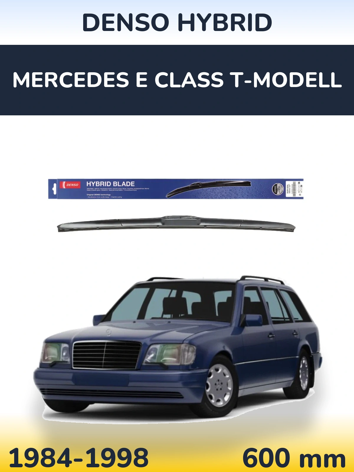 Передний дворник Denso Hybrid 600 мм для Mercedes E Class T-Модельl 1984-1998