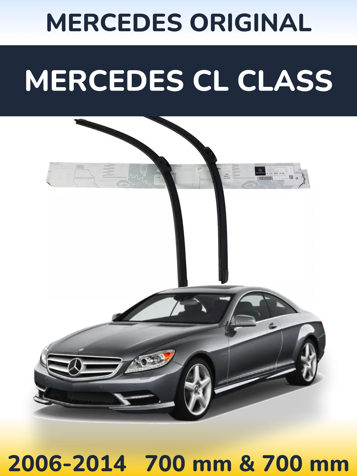 Komplet przednich wycieraczek Mercedes OEM Mercedes Original 680 & 680 mm do Mercedes Klasa CL 2006-2014