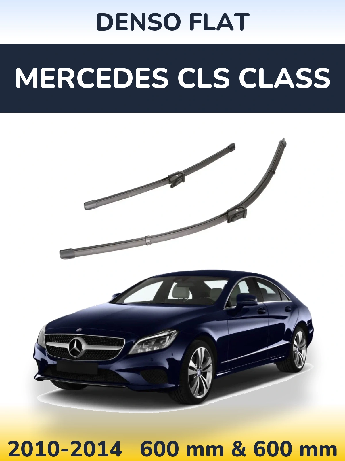 Комплект передних дворников Denso Flat 600 & 600 мм для Mercedes CLS Class 2010-2014