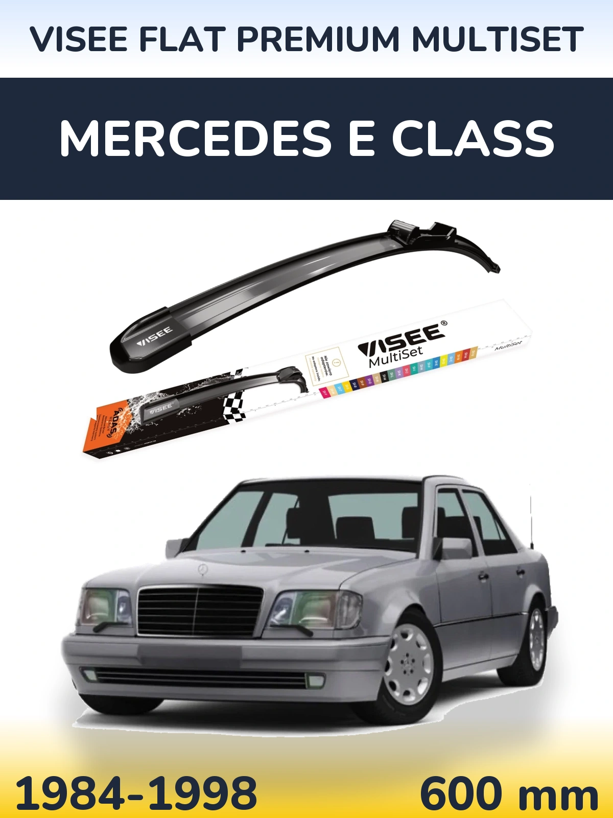 Передний дворник VISEE FLAT PREMIUM MultiSet 600 мм для Mercedes E Class 1984-1998