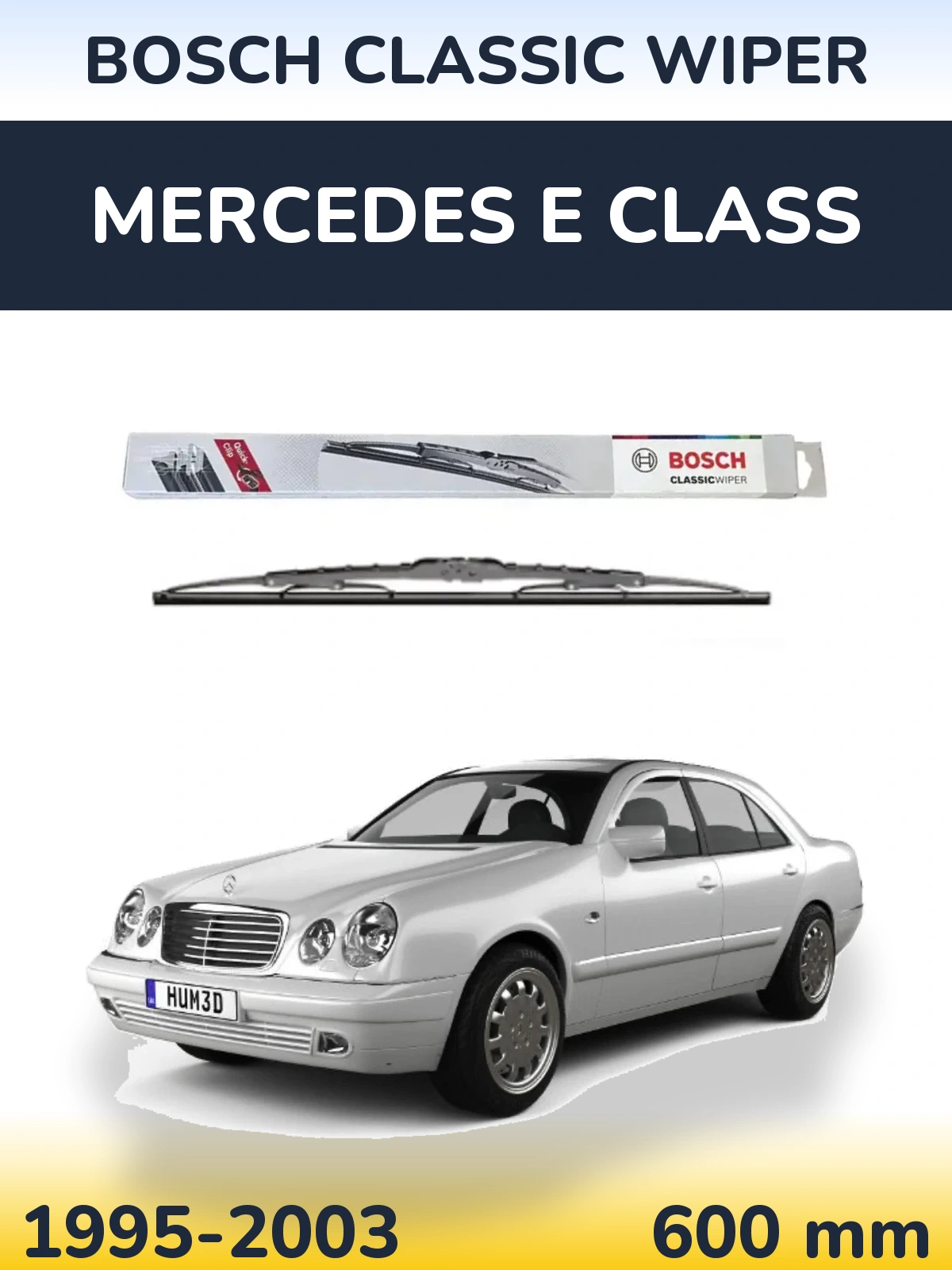 Передня щітка BOSCH Classic Wiper 600 мм для Mercedes E Class 1995-2003