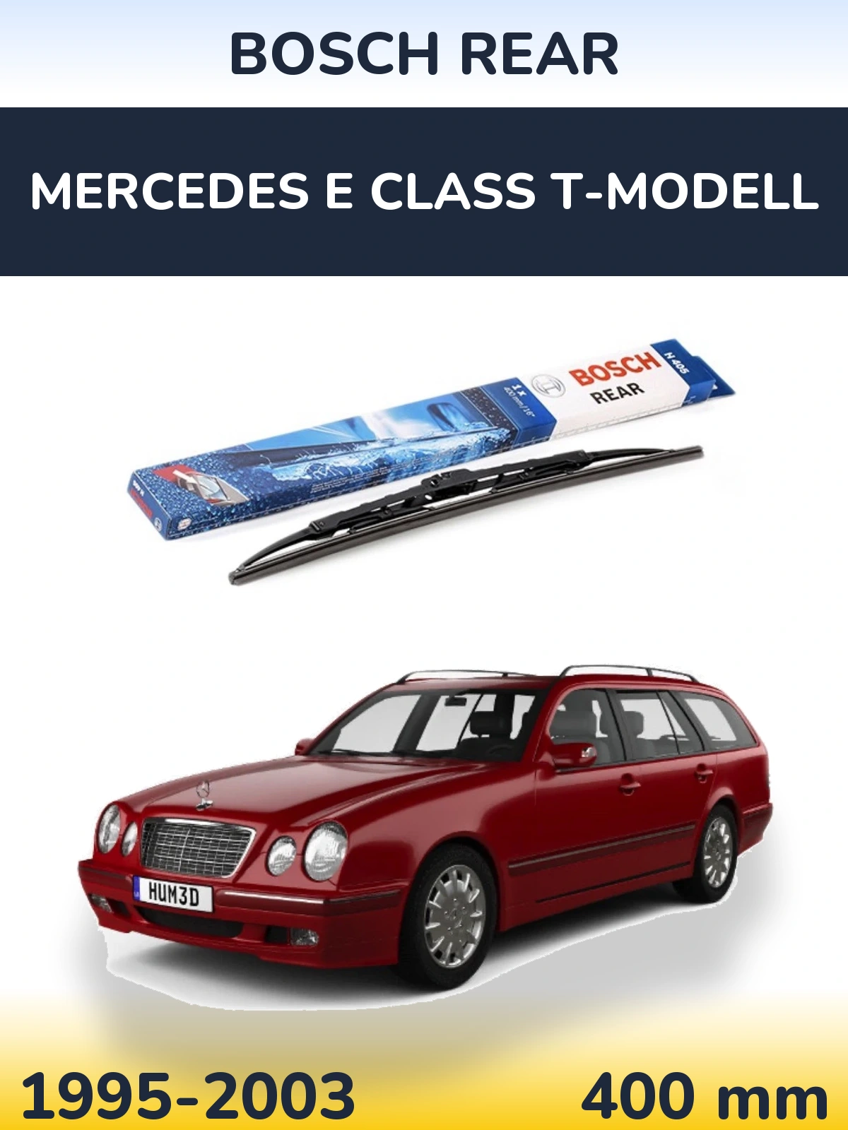 Задня щітка BOSCH Rear 380 мм для Mercedes E Class T-Модельl 1995-2003