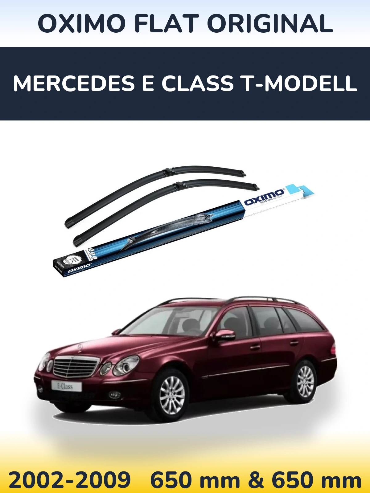 Komplet przednich wycieraczek Oximo Flat Original 650 & 650 mm do Mercedes Klasa E T-Modell 2002-2009