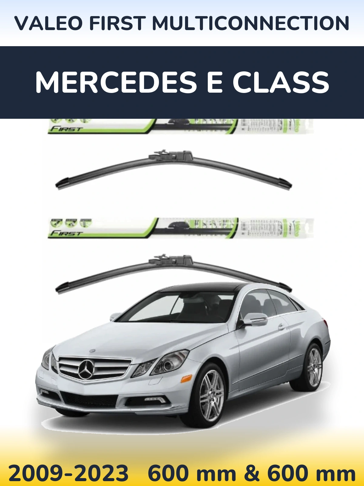 Komplet przednich wycieraczek Valeo First MultiConnection 600 & 600 mm do Mercedes Klasa E 2009-2023