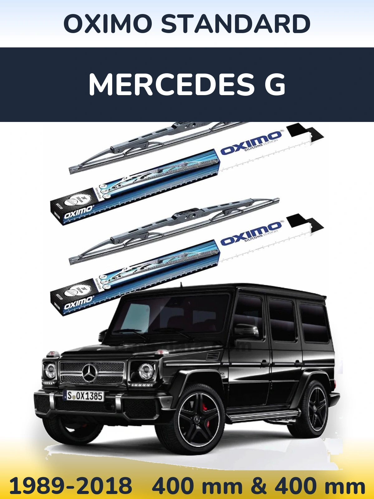 Комплект передних дворников Oximo Standard 400 & 400 мм для Mercedes G 1989-2018