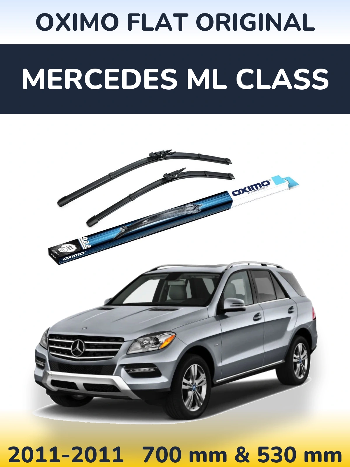 Комплект передних дворников Oximo Flat Original 700 & 530 мм для Mercedes ML Class 2011-2011