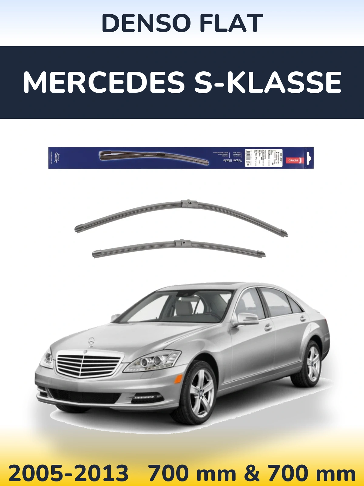 Комплект передніх щіток Denso Flat 650 & 650 мм для Mercedes S-Klasse 2005-2013