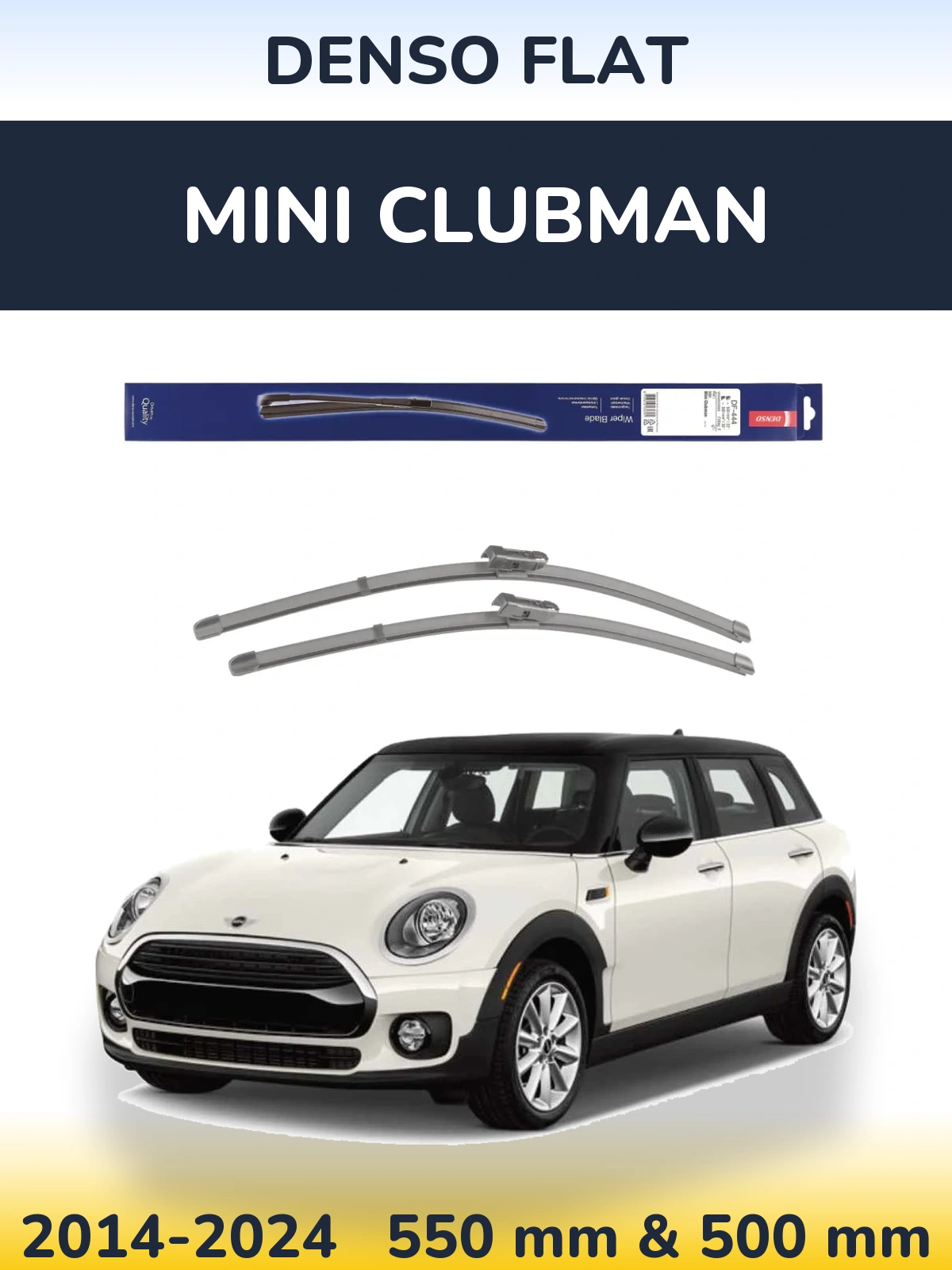 Komplet przednich wycieraczek Denso Flat 550 & 500 mm do MINI Clubman 2014-2024