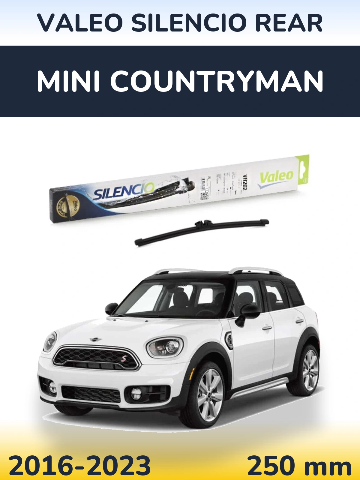Rear wiper blade Valeo Silencio Rear 240 mm for MINI Countryman 2016-2023