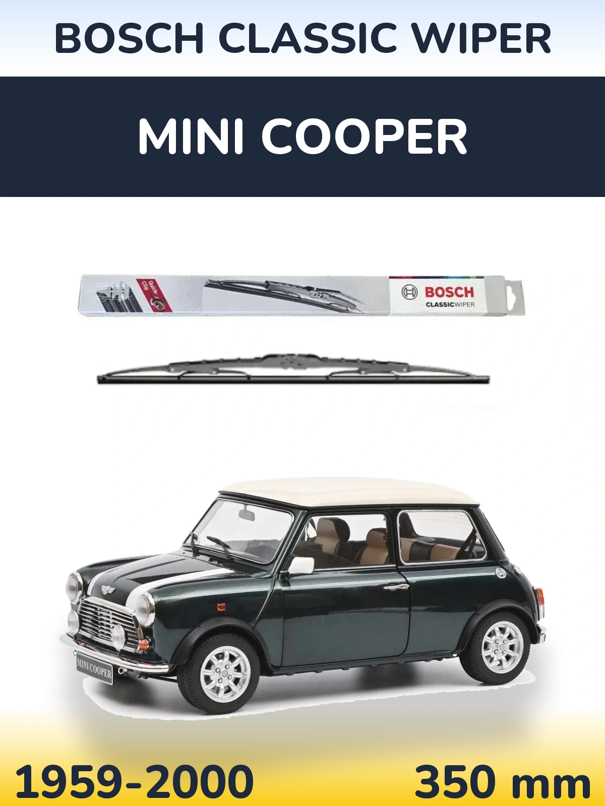 Задний дворник BOSCH Classic Wiper 340 мм для MINI Cooper 1959-2000