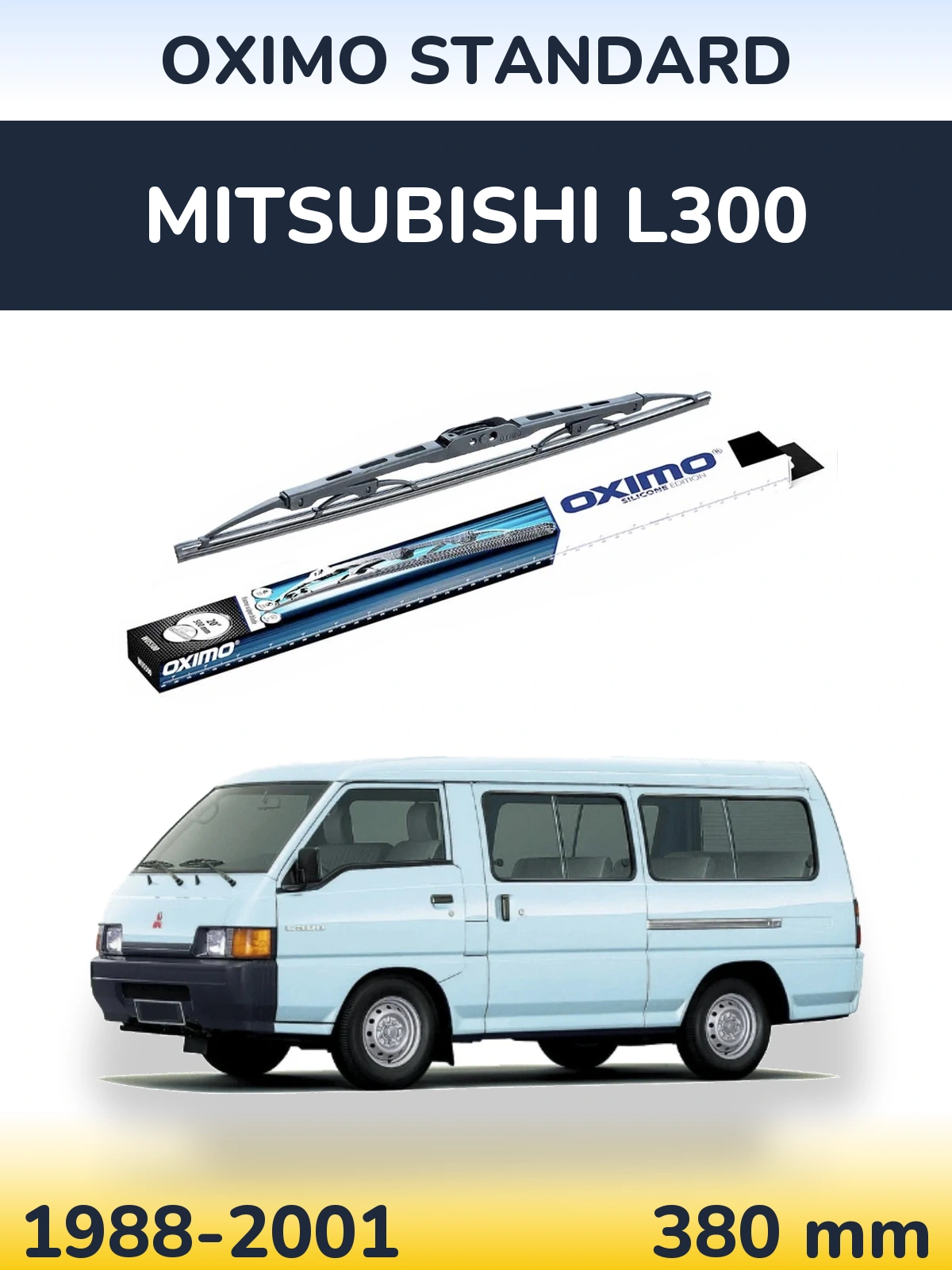 Rear wiper blade Oximo Standard 375 mm for Mitsubishi L300 1988-2001