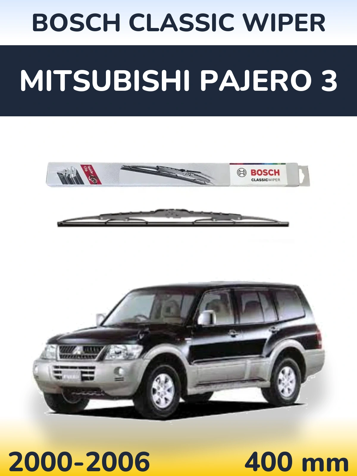 Tylna wycieraczka BOSCH Classic Wiper 400 mm do Mitsubishi Pajero 3 2000-2006