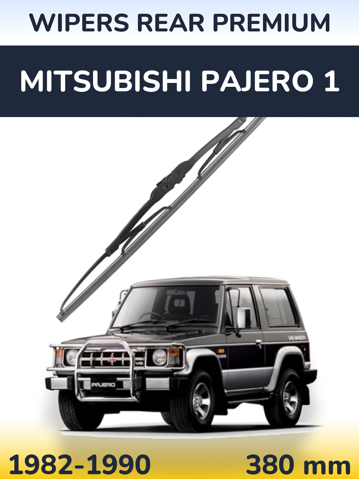 Rear wiper blade WIPERS REAR PREMIUM 380 mm for Mitsubishi Pajero 1 1982-1990