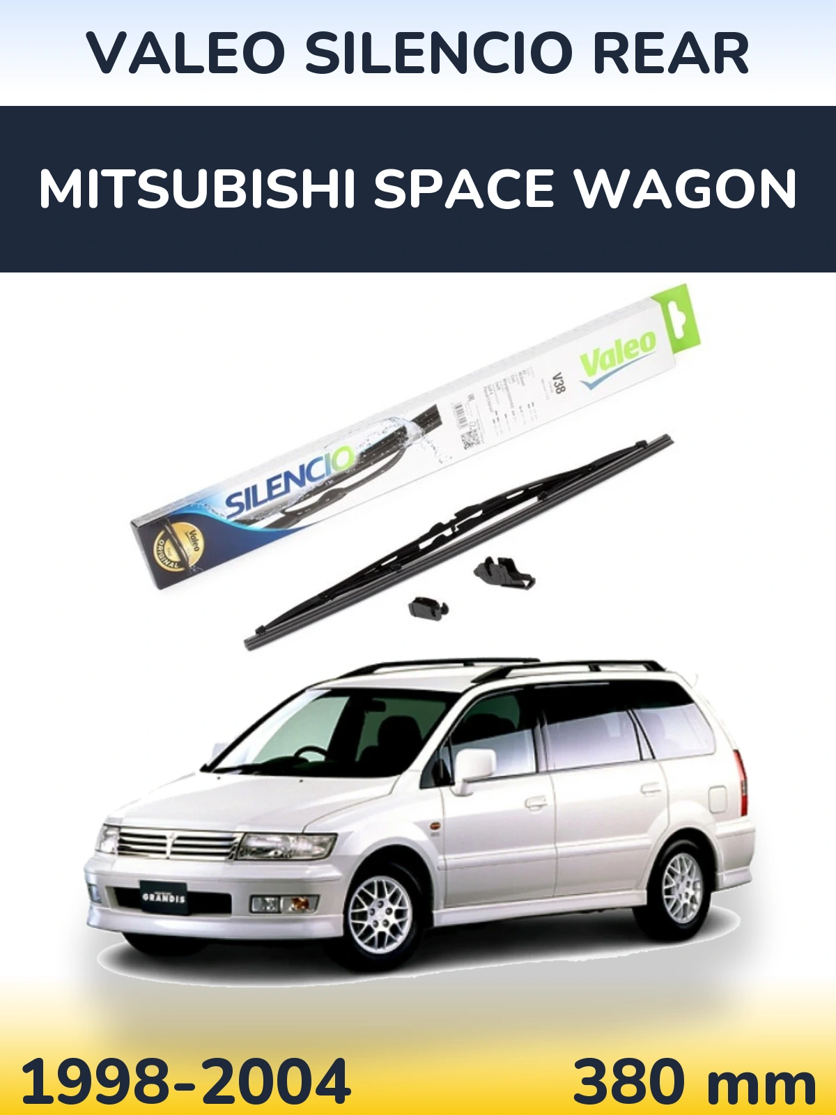 Задний дворник Valeo Silencio Rear 380 мм для Mitsubishi Space Wagon 1998-2004
