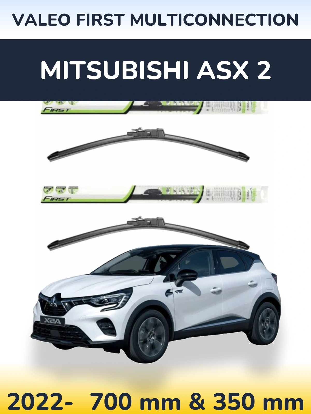 Komplet przednich wycieraczek Valeo First MultiConnection 700 & 350 mm do Mitsubishi ASX 2 2022-2026