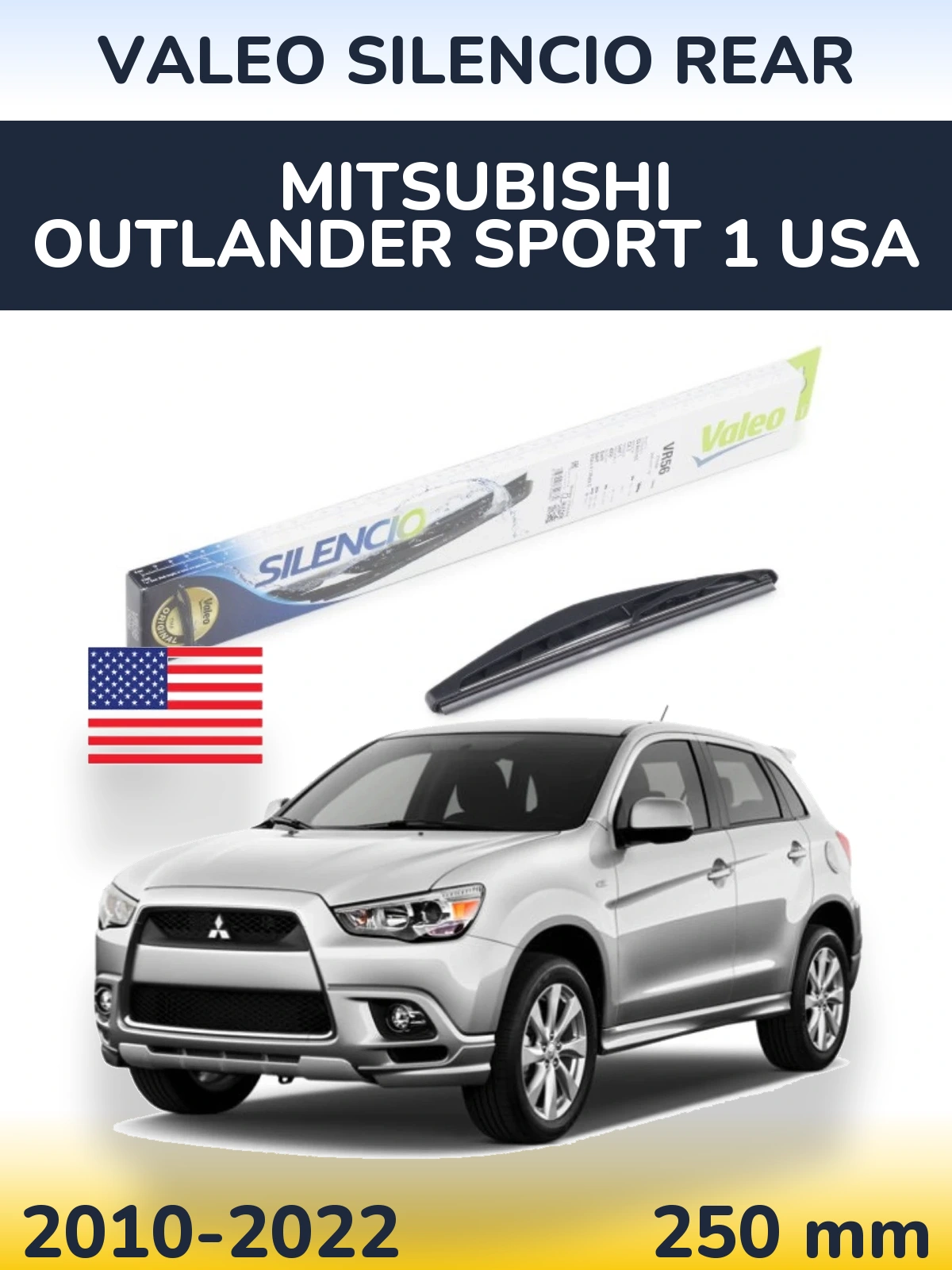Tylna wycieraczka Valeo Silencio Rear 240 mm do Mitsubishi Outlander Sport 1 USA 2010-2022