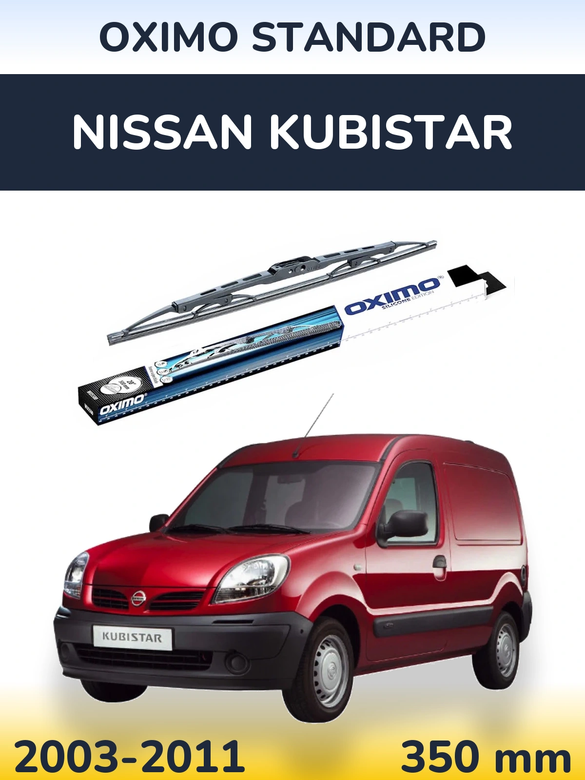 Rear wiper blade Oximo Standard 350 mm for Nissan Kubistar 2003-2011