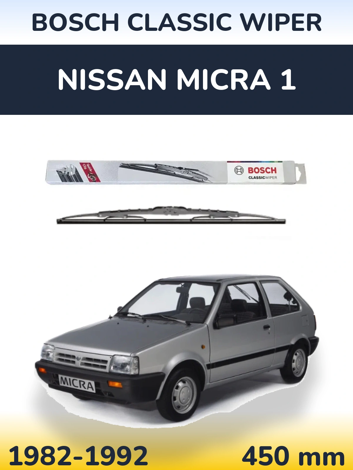Tylna wycieraczka BOSCH Classic Wiper 450 mm do Nissan Micra 1 1982-1992