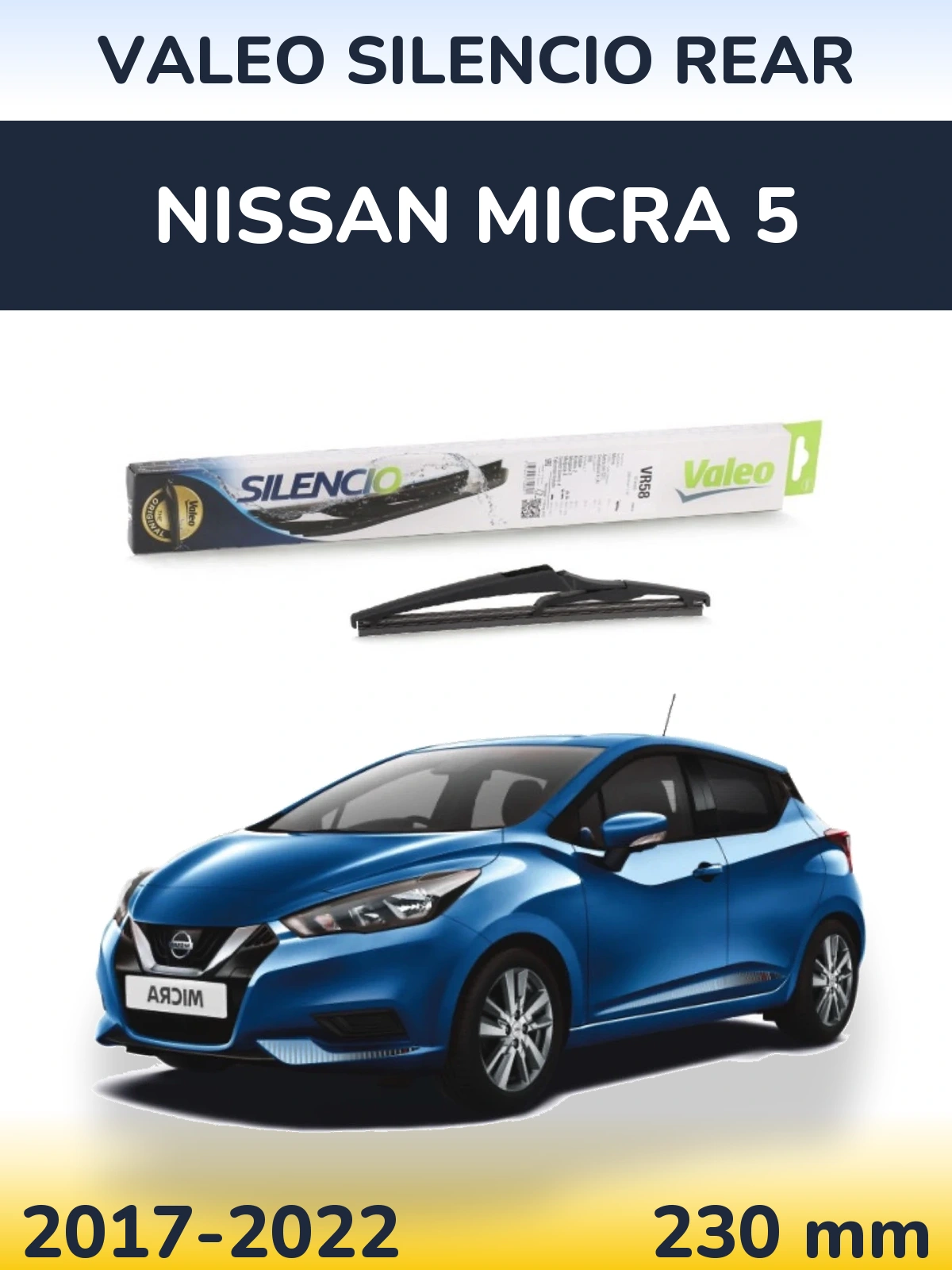 Задня щітка Valeo Silencio Rear 240 мм для Nissan Micra 5 2017-2022