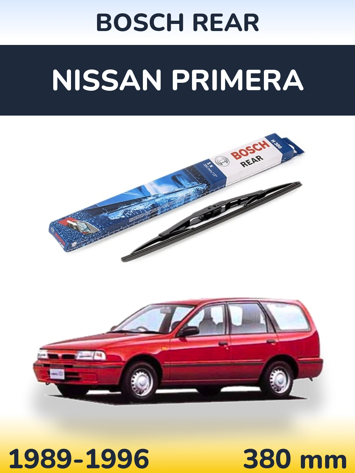 Tylna wycieraczka BOSCH Rear 380 mm do Nissan Primera 1989-1996