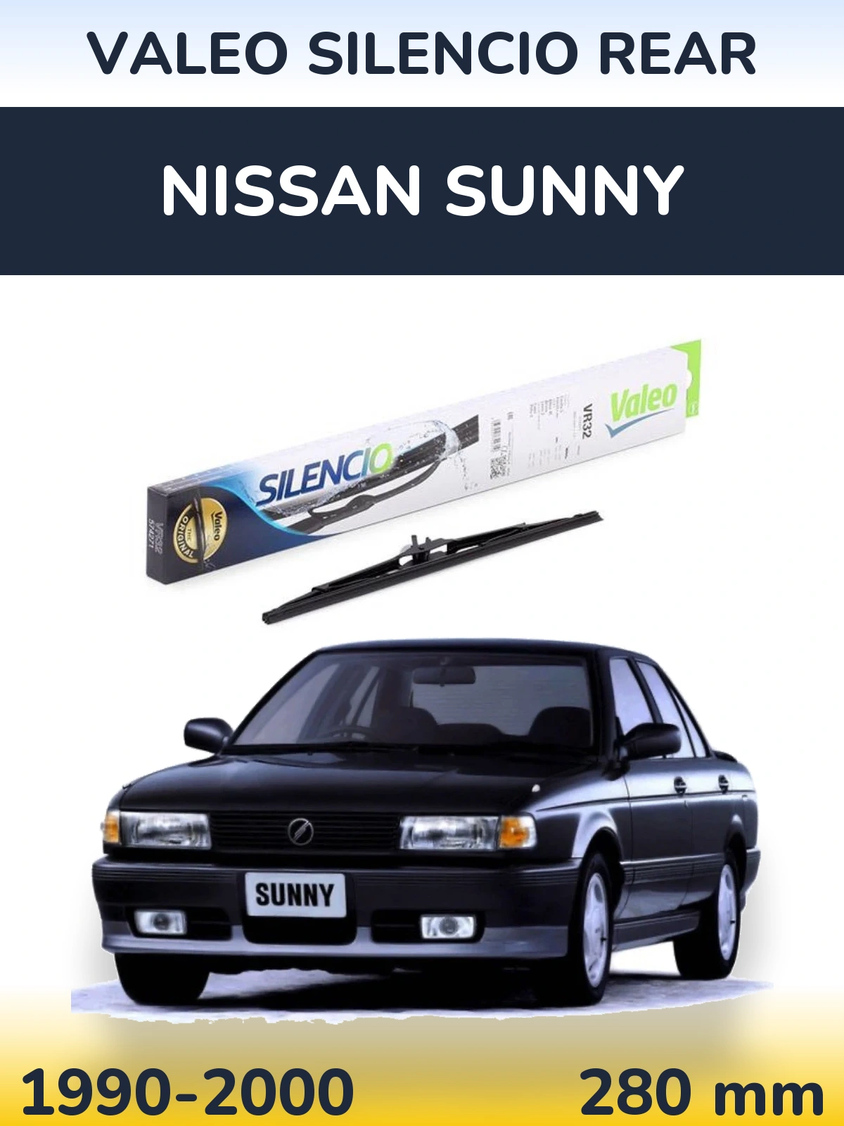 Tylna wycieraczka Valeo Silencio Rear 280 mm do Nissan Sunny 1990-2000