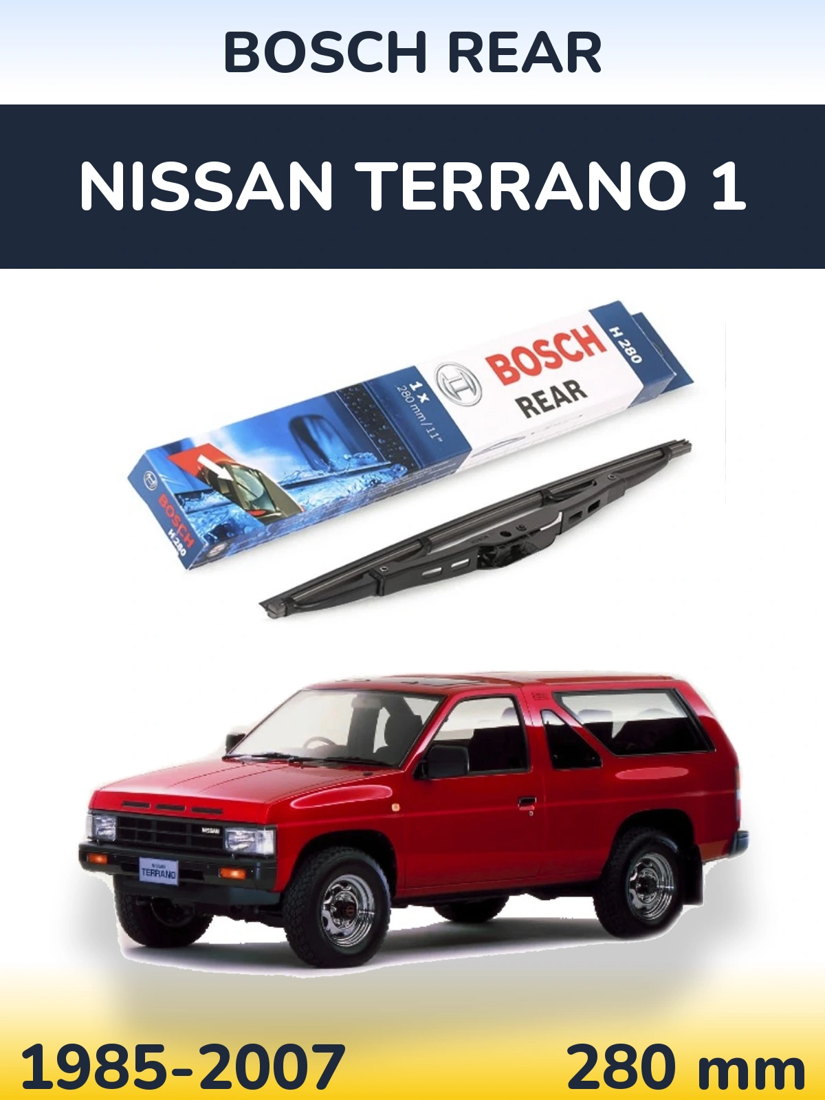 Tylna wycieraczka BOSCH Rear 280 mm do Nissan Terrano 1 1985-2007