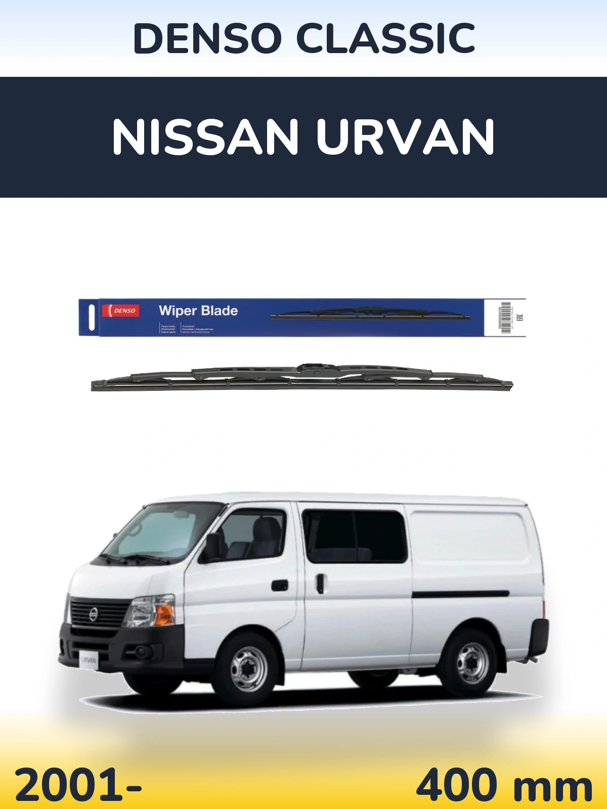 Tylna wycieraczka Denso Classic 400 mm do Nissan Urvan 2001-2026
